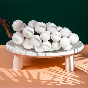 Vassoio Treppiede Moderno in Marmo Stonekocc, Decorazione Multifunzione per Cucina, Soggiorno, Hotel - Product Image 1