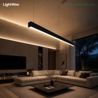 Luminaire LED linéaire suspendu Lightwoo, grille LED, faible éblouissement, en aluminium, éclairage décoratif, lustre