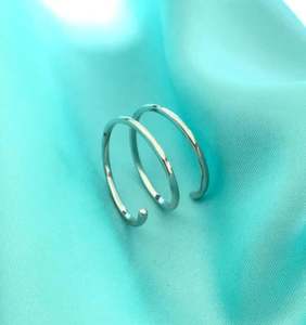 Two Tone Spiral Ring 925 Silver and <b>Gold</b> <b>Filled</b> Fashion <b>Jewelry</b> - Product Image 6