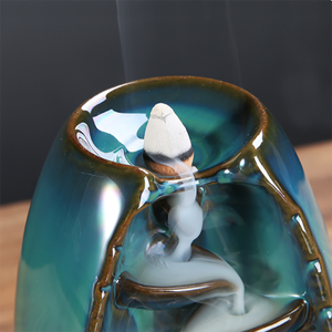 Bruciatore di Incenso a Flusso Inverso in Ceramica Cinese Creativo Personalizzato con Diffusore di Aromi e Porta Coni Profumati - Product Image 6
