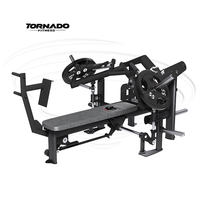 Plaque de sécurité en acier chargée Powerlifting Gym Banc Presse Machine Incliné Horizontal Épaule Poitrine Presse-Tornado Fitness