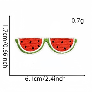 Adesivi Termoadesivi Ricamati a Forma <span class=keywords><strong>di</strong></span> Occhiali da Sole, Frutta, Animali, Cuori Rosa per <span class=keywords><strong>Abbigliamento</strong></span> Bambini, Zaini Scolastici e Decorazioni Fai-da-Te - Product Image 3