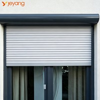 Porte à enroulement en aluminium résistante au vent, volet de fenêtre, système de protection contre les ouragans et les intempéries, bâtiment commercial automatisé