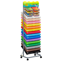 Expositor de Suelo Metálico con 20 Ranuras para Papel de Scrapbooking, para Papel A3 o A4