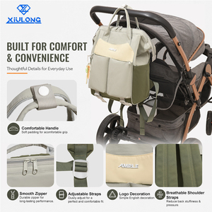 Mochila Impermeable para el Cuidado del Bebé, Diseño con Correa para Cochecito, Gran Capacidad, Múltiples Bolsillos, Bolsa de Viaje para Pañales - Product Image 2
