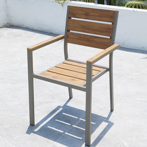 Sillas Silla de jardín de madera Muebles de exterior <span class=keywords><strong>Patio</strong></span> Sillas de jardín Asiento cómodo Juego de mesa de comedor de plástico Moderno 6PCS/<span class=keywords><strong>pila</strong></span> - Product Image 2