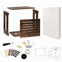 Caja de Almacenamiento para Router de Madera, Soporte de Pared Estándar, Cubierta Decorativa para Ocultar el Módem con Sistema de Gestión de Cables