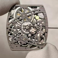 Montre mécanique pour homme de luxe ultra-fine, haut de gamme, série 6702, mouvement squeletté monobloc