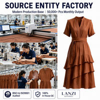 Robe décontractée blanche sur mesure pour femme, manches courtes, col en V, mélange de lin, longueur midi, grande taille, élégante, pour l'été – Fabricant