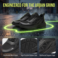 Chaussures de sport pour hommes, personnalisées en usine, noires, basses, respirantes, en mesh, légères, antidérapantes, avec semelle en caoutchouc confortable