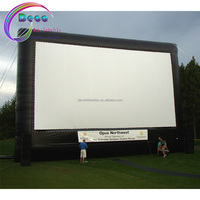 Cinéma en plein air en gros événement 24ft écran d'air de film extérieur gonflable écran de télévision d'explosion et projecteur