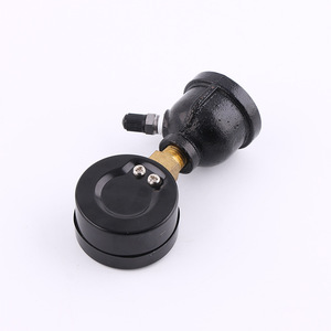 Manómetro de Presión de Gas con Carcasa de Hierro Negro de 2.0\" Tipo Copa de Vino con Conector de Cobre para Monitoreo de Presión en Tuberías - Product Image 3