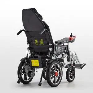 מכירה לוהטת אלומיניום סגסוגת כיסא גלגלים קל משקל מתקפל כוח שלט רחוק חשמלי כיסא גלגלים