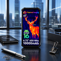 Smartphone Tangguh YAC V5 Pro 5G Kamera Termal 10000mAh Android 16 6.72" 120Hz IP68 IP69K NFC Pengisian Daya Nirkabel