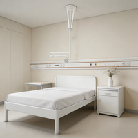 Nouveau bras de surveillance médicale blanc à fixation au plafond avec inclinaison à 90 degrés, construction en alliage d'aluminium, capacité de charge de 2 à 4 kg