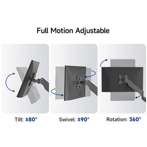 Md8sp 17 "-32" 10kg chi phí hiệu quả khí mùa xuân kép màn hình cánh tay bàn núi đôi Màn hình Màn hình đứng Khung máy tính VESA núi - Product Image 6