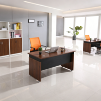 Bureau de direction moderne avec tiroirs, table d'ordinateur en bois pour manager, mobilier de bureau à domicile, poste de travail