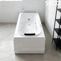 Baignoire autoportante écologique SICO avec bain à remous et massage par air, SPA à bulles pour une personne, idéale pour appartement