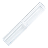 Vollständig Transparente Werbe-Kleinformatige Quadratische Plastik-Stiftbox Modell 1010 Großhandel Bedruckbare Logo-Box