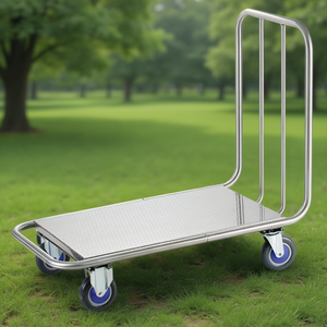 Carrello Ospedaliero in Acciaio Inox 470 S con Piattaforma e Ruote per Uso Medico - Product Image 3