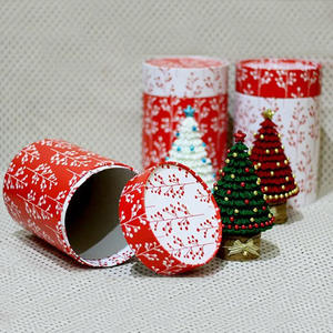 Boîte d'emballage cylindrique en carton kraft pour capsules de gel alimentaire à base de plantes, design personnalisé, recyclable, tube en papier pour poudre de protéines - Product Image 1