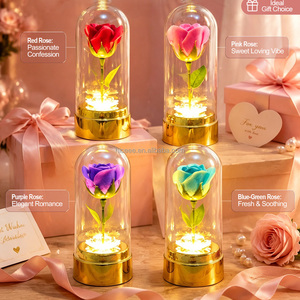 Lámpara LED Giratoria de 360° <span class=keywords><strong>con</strong></span> <span class=keywords><strong>Flores</strong></span> de Jabón Personalizadas °   Lámpara de Cristal Giratoria <span class=keywords><strong>con</strong></span> Forma de Rosa, Regalo Perfecto de Navidad o Cumpleaños para Niñas - Product Image 1