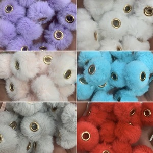 Imitation Mink Fur Pom Pom Beads 20mm <b>Spacer</b> Beads For DIY Jewelry Keychains Pendants Craft Supplies - Product Image 5