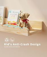 Meilleure vente 2026 : Étagère murale en bois à 4 niveaux pour le rangement de livres d'enfants, idéale pour la chambre d'enfant et le salon