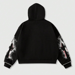 Camiseta Corta de Estilo Urbano Y2K, Personalizada, con Pedrería, Impresión Gráfica DTG, Bordado 3D, Hip Hop, Alta Calidad, 100% Algodón - Product Image 2