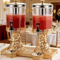 Luxe grensoverschrijdende vergulde koelkast voor sap, dranken, buffet, thee, fruitthee.