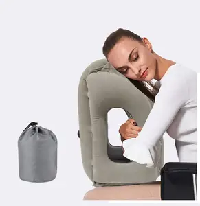 Oreiller à câliner pour le cou et la tête de voyage en avion gonflable portable multifonctionnel personnalisé pour l'extérieur - Product Image 1
