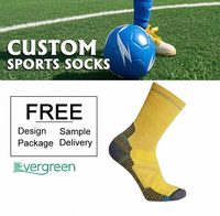 Chaussettes de randonnée à compression avec logo personnalisé, chaussettes de course à pied et de cyclisme épaisses et rembourrées en nylon et élasthanne, unisexes, colorées