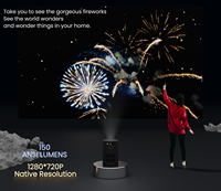 Projecteur LED portable 200 lumens ANSI, USB, Full HD 720p natif, mise au point automatique, correction trapézoïdale 4D, Android 9, 30 000 heures