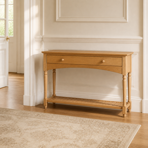 Modern French Natural Oak Wooden <b>Console</b> Writing Computer Desk Dresser Bedroom Makeup <b>Table</b> With Drawer Control <b>Console</b> - Product Image 3