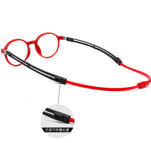 TR90 linh hoạt từ Kính đọc sách với ánh sáng màu xanh Silicone dây có thể điều chỉnh màu xanh khung - Product Image 1