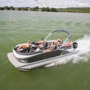 2019 Ecocampor Floating Pontoon Sales Electric Motor Pontoon Boat With Trailer