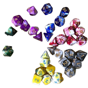 Juego de Dados Poliédricos Mini Ecológicos y Duraderos de 10 mm HS, D4-D20, de Plástico para Juegos de Rol Pequeños, DND - Product Image 1