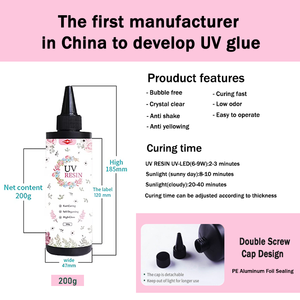 ชุดเรซิ่นคุณภาพสูง เรซิ่น UV ใสแข็งแรง 200 กรัม พร้อมหลอดไฟยูวี - Product Image 3