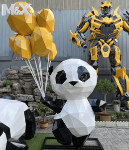 โรงงาน<span class=keywords><strong>ขาย</strong></span>ตรงประติมากรรม<span class=keywords><strong>แพนด้า</strong></span>สแตนเลส ขนาดเท่าตัวจริง ประติมากรรมสัตว์โลหะสำหรับตกแต่งภายนอก - Product Image 4