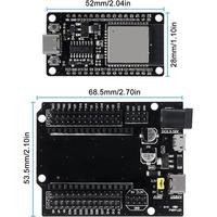 Jeu de cartes de développement ESP32 CH340C WiFi Blue Tooth carte d'extension de ESP-WROOM-32 de ESP32-DevKitC-32 à double cœur ultra-faible puissance