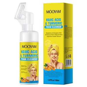 Crema Limpiadora Facial Orgánica de Cúrcuma y Ácido Kójico de Marca Privada OEM, Limpieza Profunda, Control de Grasa, Sin Espuma Agresiva - Product Image 1