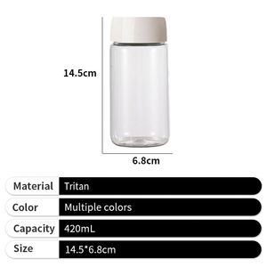 ขวดน้ำพลาสติกใสแบบพกพา Tritan ขนาด 420 มล. พร้อมโลโก้ - Product Image 2