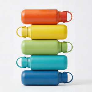 Nouvelle bouteille de sport 2026 de 600 ml (20 oz) à double paroi en acier inoxydable 304, sans BPA, avec poignée pour activités de plein air 01526B - Product Image 3