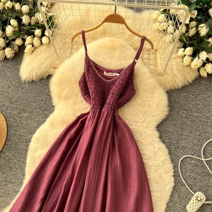 Vestido de Mujer Elegante con Tirantes y Escote en V, Sin Mangas, a la Moda, Primavera 2026, Venta al Por Mayor - Product Image 2