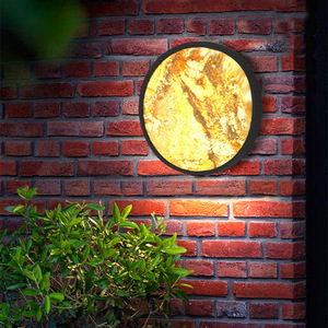 Applique murale extérieure en acier inoxydable, ronde, étanche et lumineuse, pour cour, balcon, escalier - Product Image 5