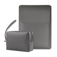 Funda para Portátil de 15.6 Pulgadas de Cuero PU con Compartimento para Cable de Alimentación, Delgada, Impermeable, Directo de Fábrica, Personalizable