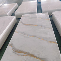 Panel de Pared de PVC al por Mayor, Lámina de PVC con Efecto Mármol UV para Decoración de Paredes y Techos Interiores