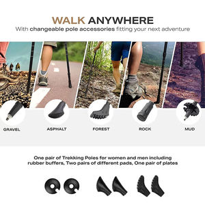 Bastones de Trekking Telescópicos de 3 Secciones con Bloqueo Externo, Bastones de Senderismo de Aluminio Duradero con Correas de Muñeca <span class=keywords><strong>para</strong></span> Venta al Por Mayor - Product Image 6