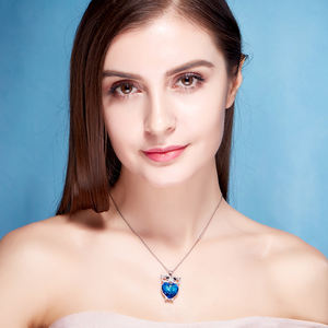 CDE YP1016 collar de joyería fina plata esterlina 925 mujer Animal piedra preciosa joyería búho <span class=keywords><strong>Austria</strong></span> cristal colgante collar - Product Image 2