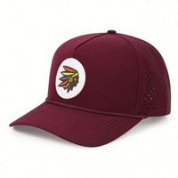 Casquette de golf 5 panneaux en nylon non structurée, anti-transpiration, avec trous perforés, logo imprimé, fabriquée sur commande directement de l'usine, idéale pour le tennis